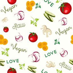 Tapeta do Kuchni VEGAN Kolorowe Warzywa Dekor 3D  - Miniaturka zdjęcia nr 6