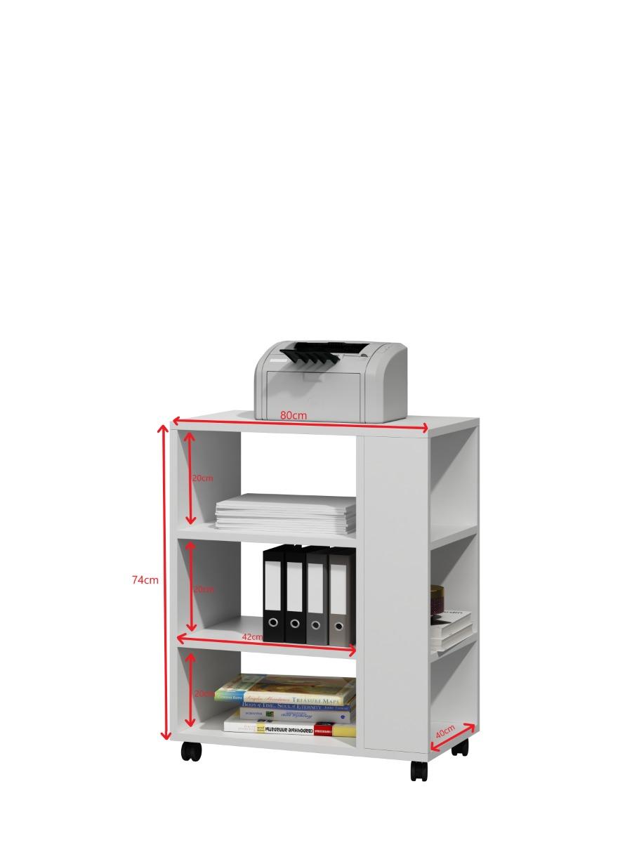 Stolik pod drukarkę 60 cm do biura gabinetu biały  nr. 2