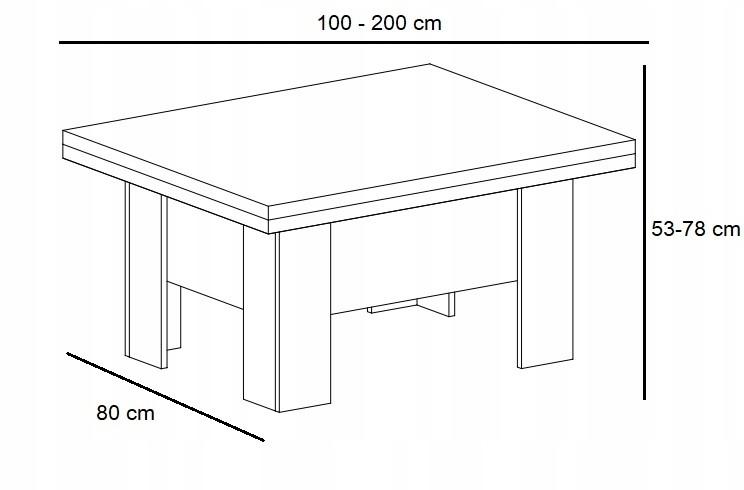 Dąb Lefkas Ława Stół 2 w 1 Ławostół Rozkładany do 200 cm Podnoszony nr. 6