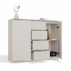 Komoda Malwa 97x120x40 cm do salonu sypialni kaszmir beż - Miniaturka zdjęcia nr 12