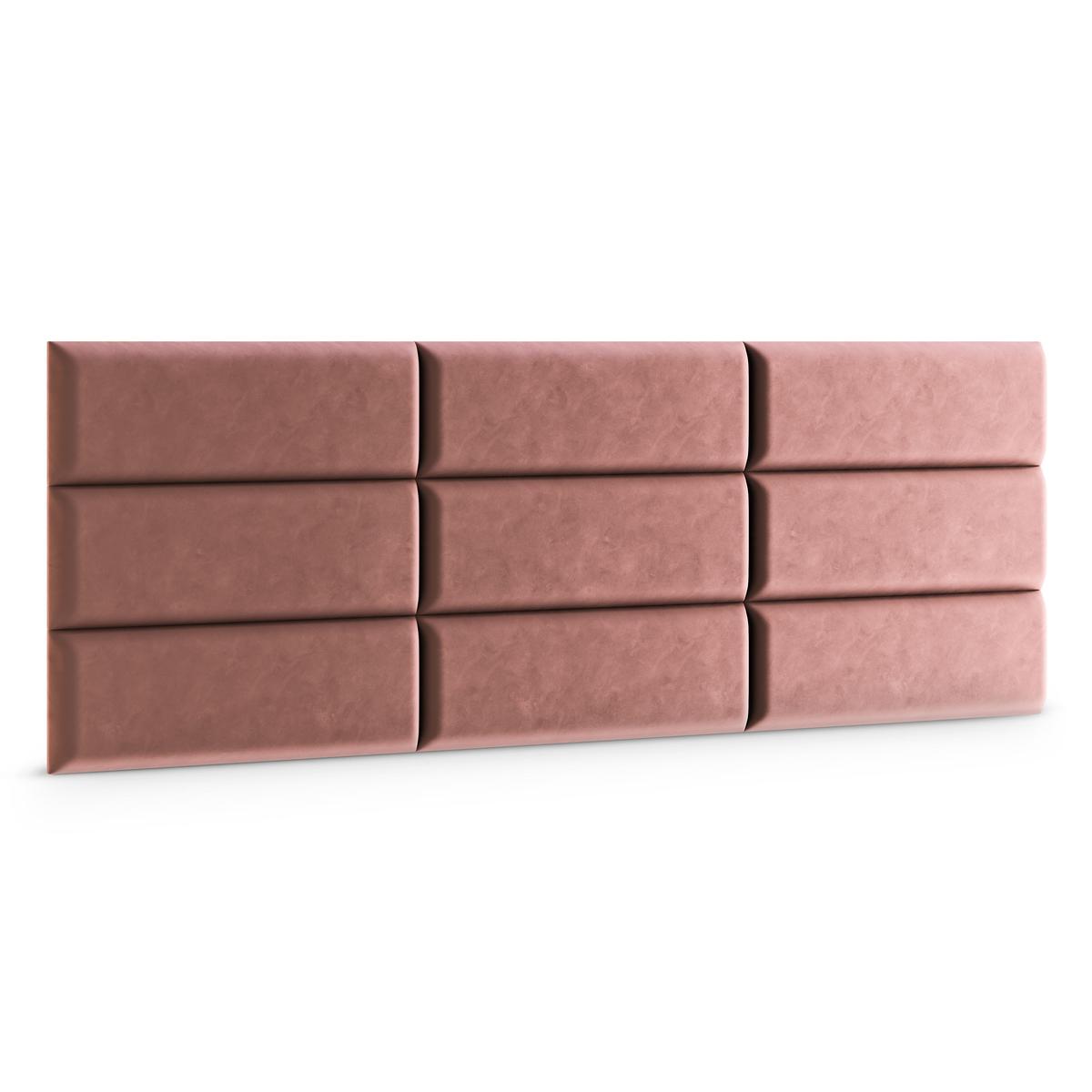  Panele tapicerowane 90x30 cm na ścianę magic velvet brudny róż nr. 3