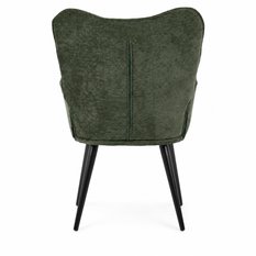 Fotel uszak tapicerowany wypoczynkowy 69x63x89 cm do salonu biura nogi czarne, szenil zielony - Miniaturka zdjęcia nr 8