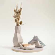 Wazon Low-Poly Light Beige Poli - Miniaturka zdjęcia nr 3
