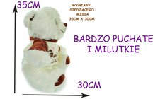 Miś maskotka przytulanka misiu 35cm food good różowy ecru - Miniaturka zdjęcia nr 5