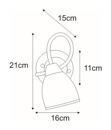 Kinkiet K-JSL-8090/1W AB SAMIRA 16x21x15 cm do salonu lub pokoju patyna nr. 6