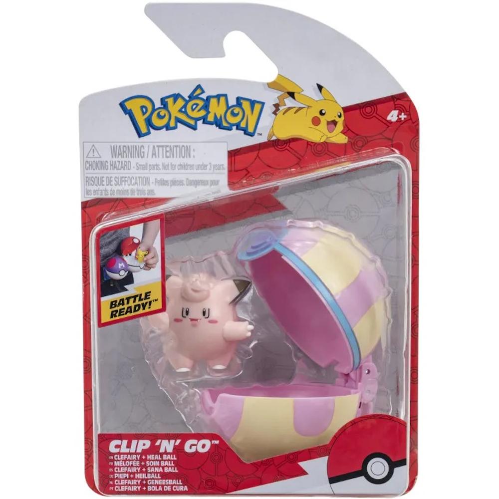 POKEMON CLIP 'N' GO ZESTAW JAZWARES ORYGINALNA FIGURKA CLEFAIRY + HEAL BALL nr. 1