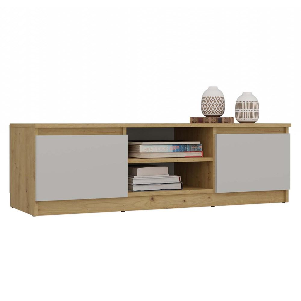 Szafka RTV Malwa 36x120x40 cm do salonu dąb artisan kaszmir beż