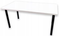 Biurko gamingowe 136x66x18 cm białe stolik stabilny do pokoju gracza