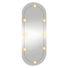 Lustro 40x90 cm do sypialni łazienki ścienne z LED owalne szklane  - Miniaturka zdjęcia nr 4