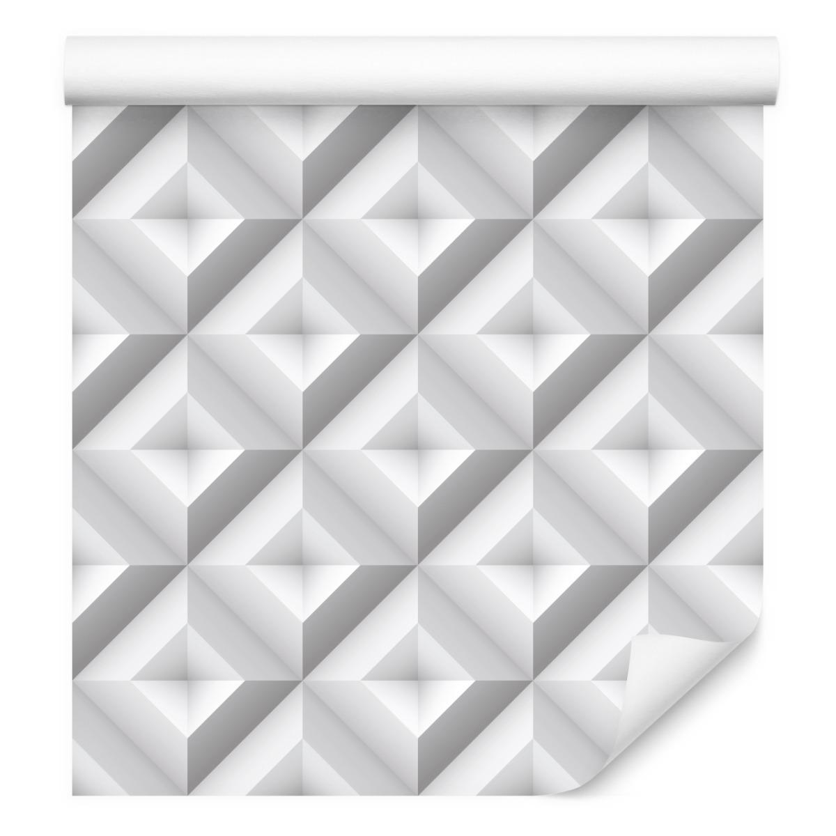 Tapeta Do Salonu Wzór Geometryczny ABSTRAKCJA 3D  nr. 4