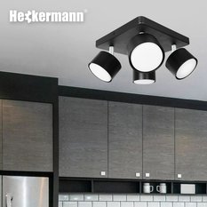 Lampa sufitowa punktowa LED Heckermann 8795318A Czarna 4x głowica - Miniaturka zdjęcia nr 5