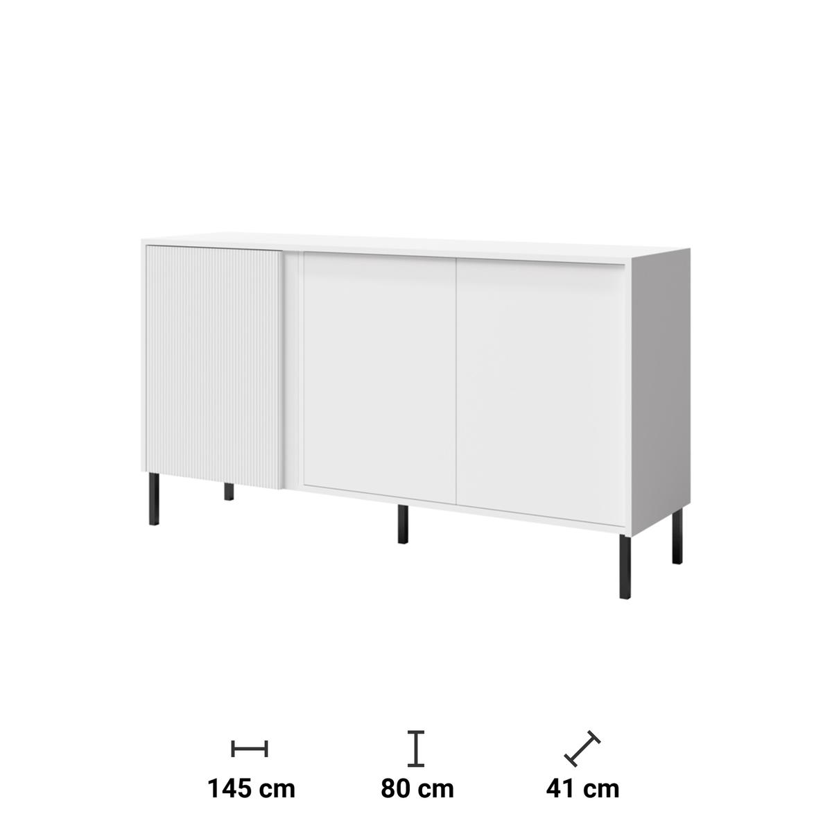 Komoda Mia 3D 145 cm do salonu sypialni biały nr. 2