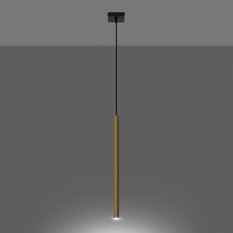 Lampa Wisząca PASTELO 1 złoty połysk 100x8x8cm nowoczesna G9 do salonu - Miniaturka zdjęcia nr 3