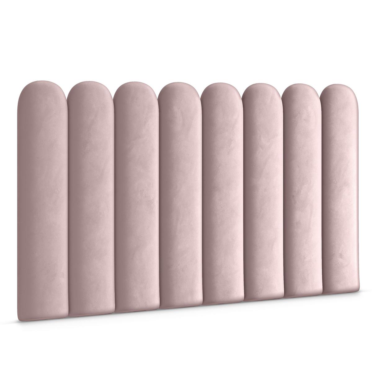Panele tapicerowane 20x60 cm na ścianę płotek różowy
