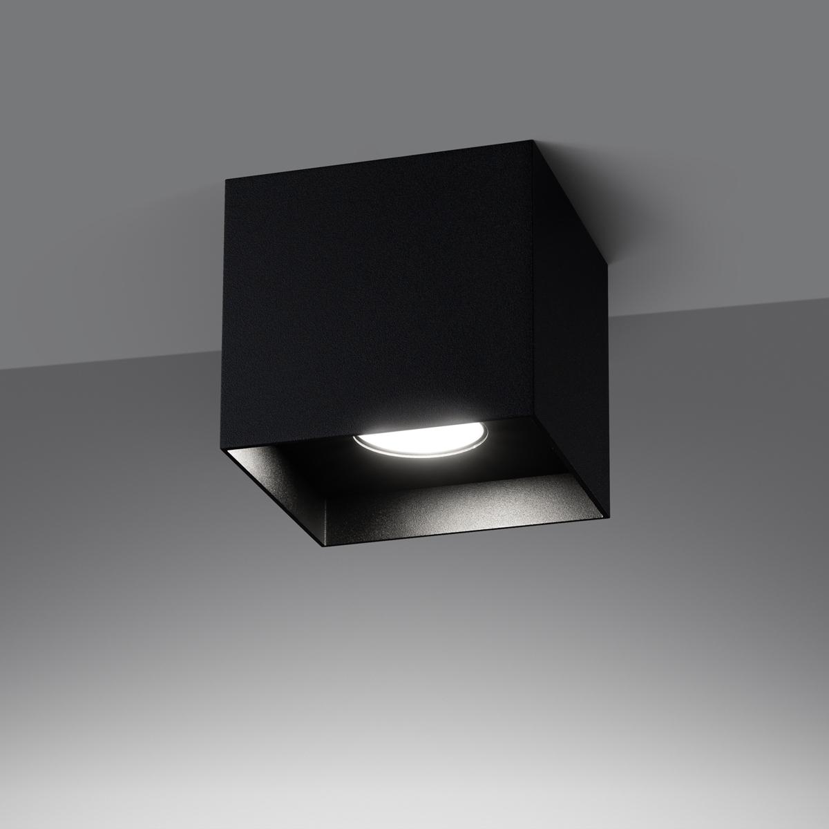 Plafon HATI 10x10x10 cm nowoczesna lampa sufitowa loft czarny kwadrat GU10 nr. 3