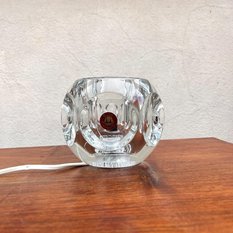 Nieduża ciężka szklana lampa nocna/biurkowa, Peill & Putzler, Niemcy, lata 70. - Miniaturka zdjęcia nr 2