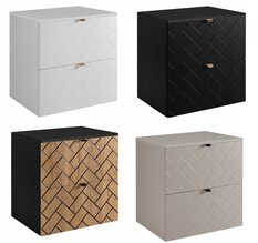 Szafka łazienkowa TREND 80 cm z regałem i blatem biały dąb craft - Miniaturka zdjęcia nr 10