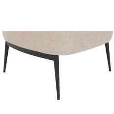 Fotel VAYA tapicerowany 57x71x81 cm nowoczesny nogi czarne beżowy - Miniaturka zdjęcia nr 8
