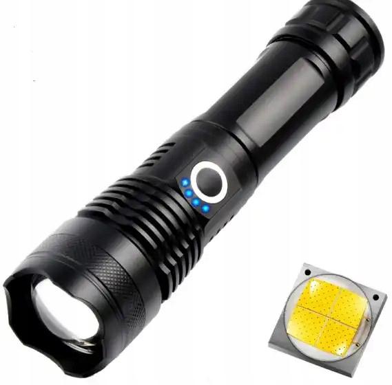 Latarka LED mocna P90 z funkcją zoom usb podręczna nr. 8