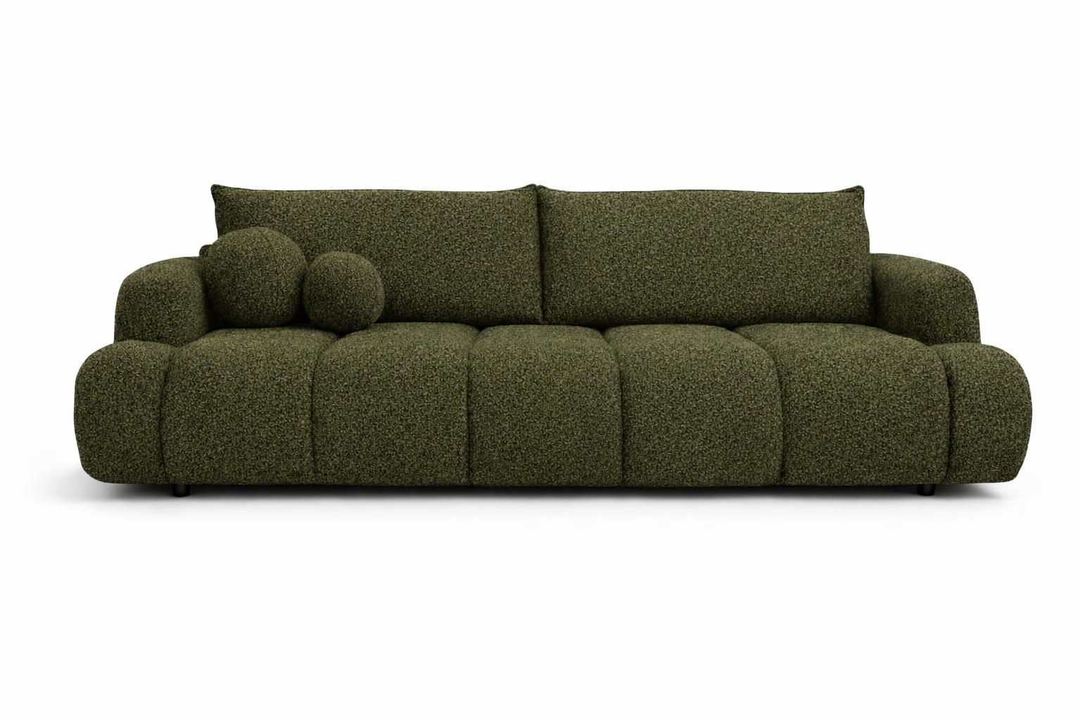 Kanapa z funkcją spania Mediolan 250x112x90 cm LOOP rozkładana trzyosobowa zieleń nr. 3