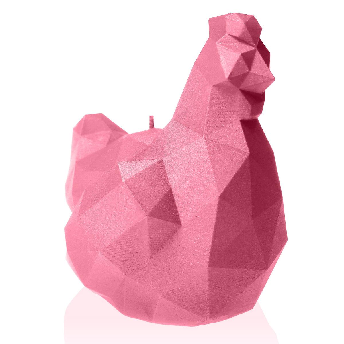 Świeca Chicken Low-Poly Pink Small