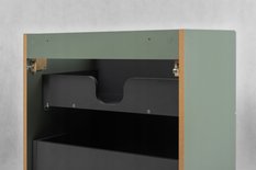 Szafka łazienkowa z umywalką 60 cm zielona ryflowane fronty 2 szuflady mdf line green - Miniaturka zdjęcia nr 15