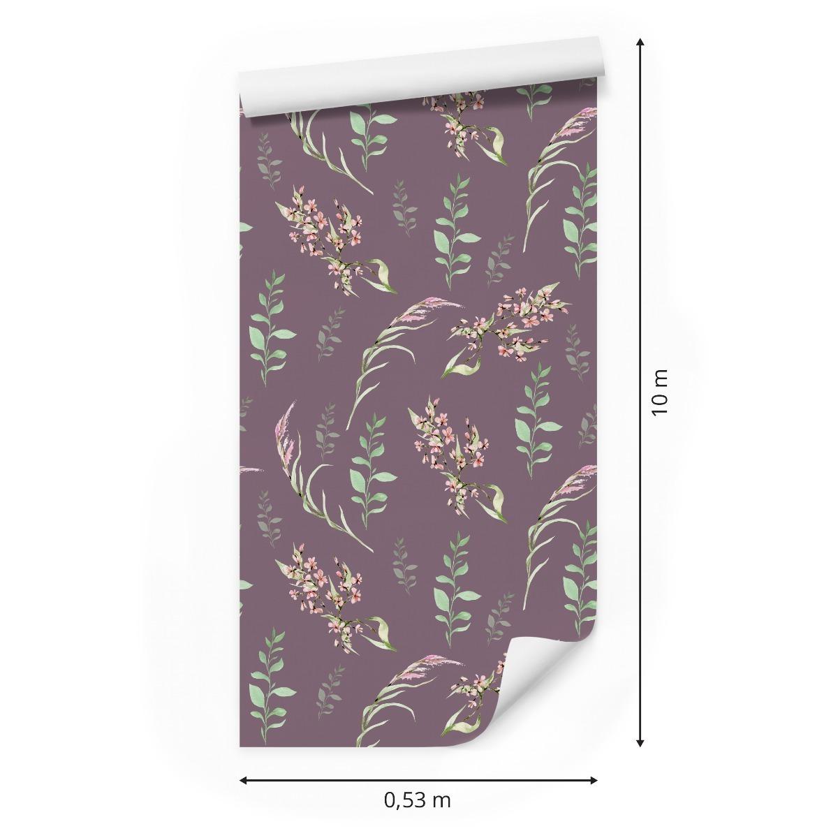 Tapeta KWIATY Polne Liście Styl Boho Ozdoba Natura  nr. 2