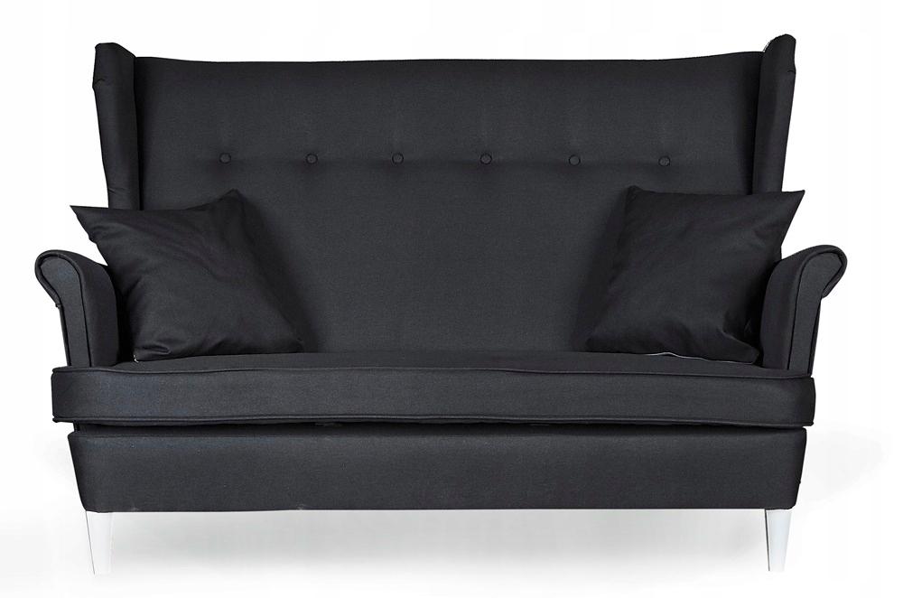 Zestaw wypoczynkowy mebli ARI 149x104x92 cm uszak sofa fotele pufy do salonu Sawana czarny nr. 2