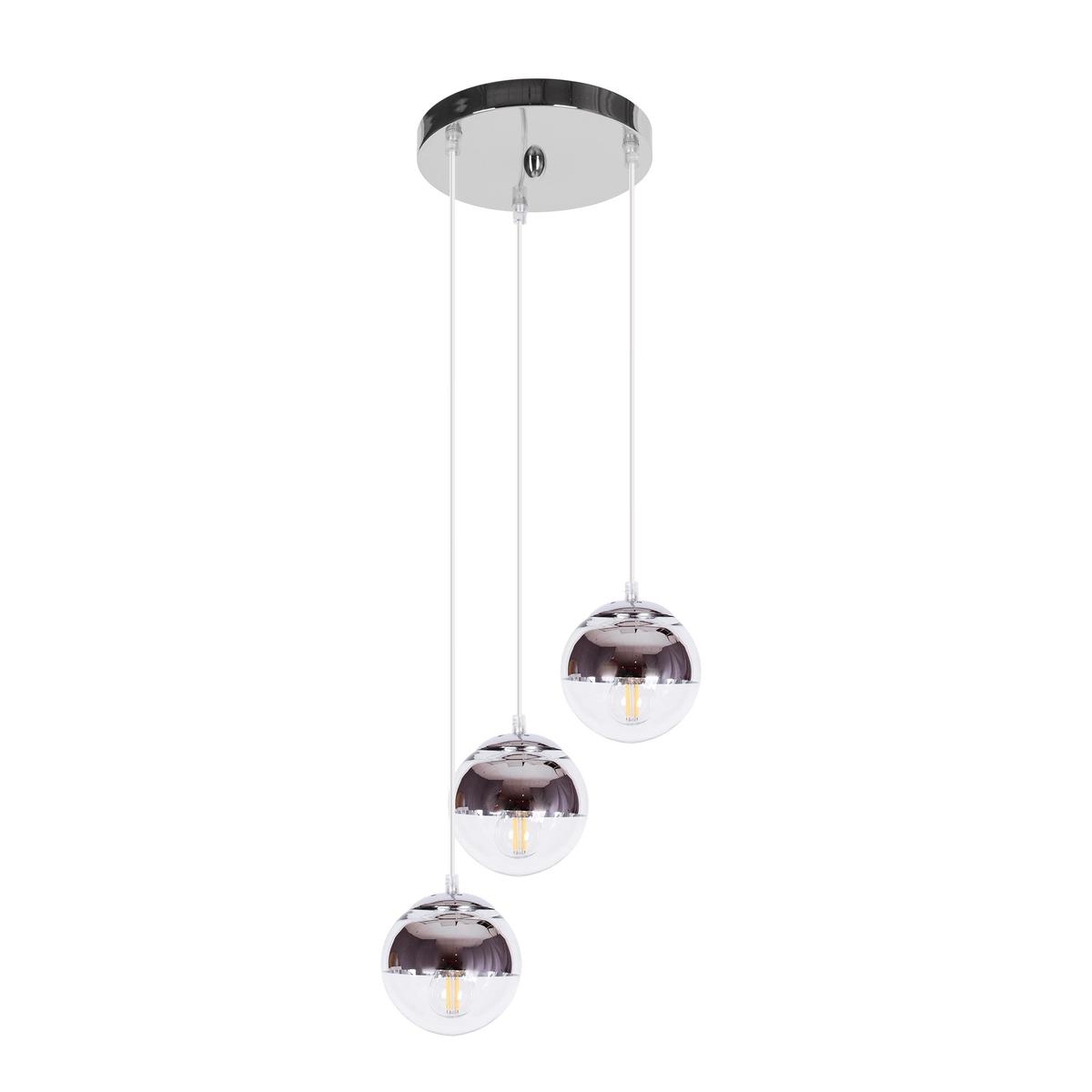 Lampa wisząca K-8034B-3 LAYLA 28x116x28 cm do salonu lub pokoju chrom