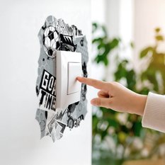 Naklejka Pod Kontakt Do Pokoju Dzieci Piłka Nożna 20x20 Graffiti Abstrakcja - Miniaturka zdjęcia nr 7