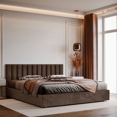 Panele tapicerowane 100x20 na ścianę wezgłowie brązowy - Miniaturka zdjęcia nr 6