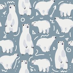 Tapeta Ścienna Dla Dzieci NIEDŹWIEDZIE Polarne 53x1000  - Miniaturka zdjęcia nr 7
