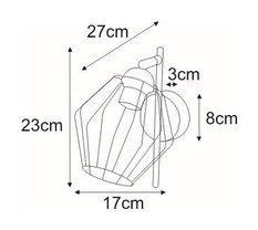 Kinkiet K-3772 BENET 17x23x27 cm do salonu lub pokoju czarny - Miniaturka zdjęcia nr 2