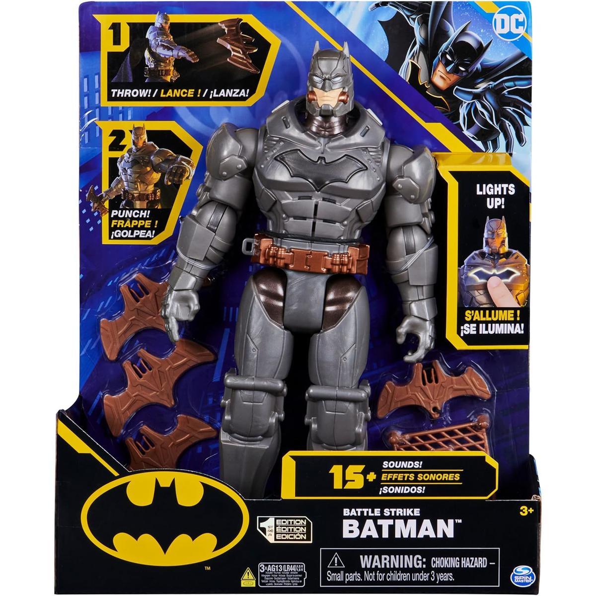 BATMAN DC COMICS RUCHOMA FIGURKA INTERAKTYWNA BATTLE STRIKE BATMAN 30cm