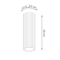 Plafon Karbon 20x6.5x6.5cm do sypialni salonu beżowy - Miniaturka zdjęcia nr 8