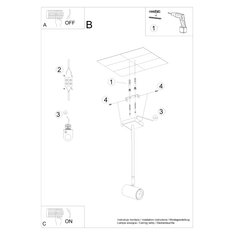 Plafon NORANO czarny 33x6x10cm nowoczesna lampa GU10 do salonu  - Miniaturka zdjęcia nr 5