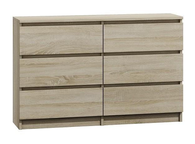 Komoda MALWA M6 30x120x77 cm do salonu elegancka beżowa dąb sonoma