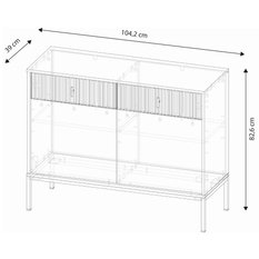 Komoda Maggiore 104 cm do sypialni garderoby smoke green złoty - Miniaturka zdjęcia nr 7