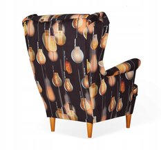 Fotel Uszak z podnóżkiem do lokalu baru pabu - Miniaturka zdjęcia nr 3