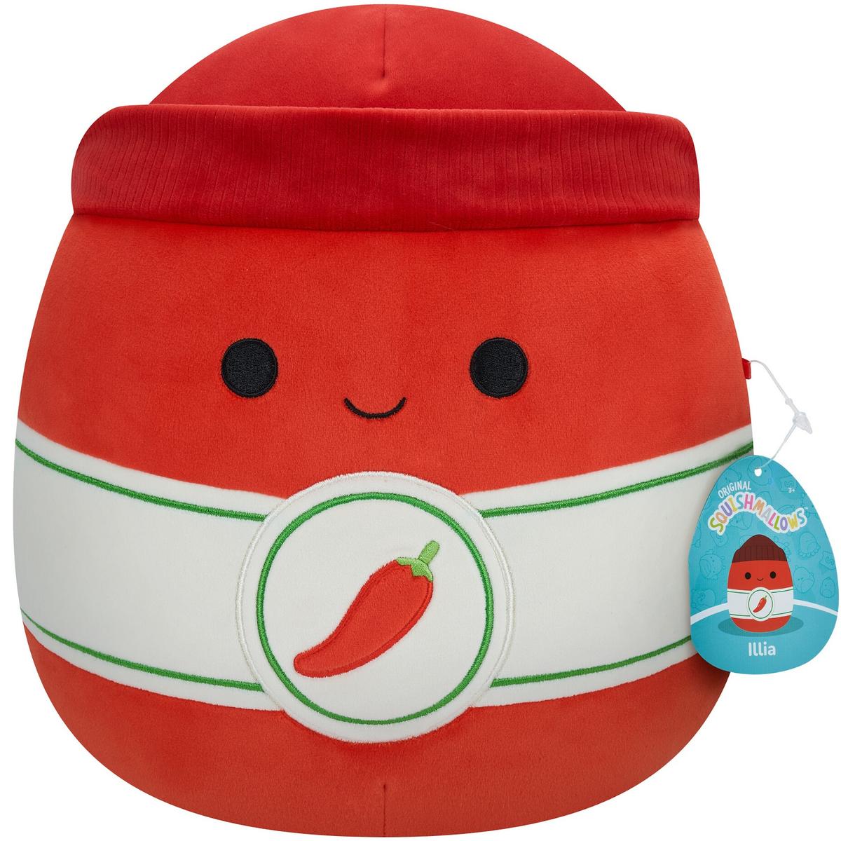 MIĘKKA MASKOTKA PLUSZOWA PLUSZ SOS CHILI SRIRACHA ILLIA 30cm dla dziecka SQUISHMALLOWS 