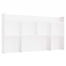 Nadstawka do biurka 70x128x18 cm regał na książki dokumenty biała - Miniaturka zdjęcia nr 1