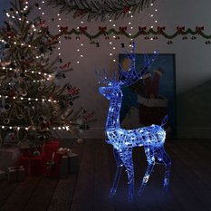 Świąteczny renifer, akrylowy, 140 niebieskich diod LED, 120 cm - Miniaturka zdjęcia nr 2