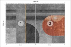 Fototapeta Do Jadalni Wzór Geometryczny BETON Mural Abstrakcja Dekoracja Nowoczesna - Miniaturka zdjęcia nr 2