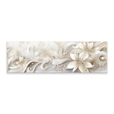 Obraz Ścienny Abstrakcja KWIATY Ornamenty Styl Glamour 145x45cm - Miniaturka zdjęcia nr 2