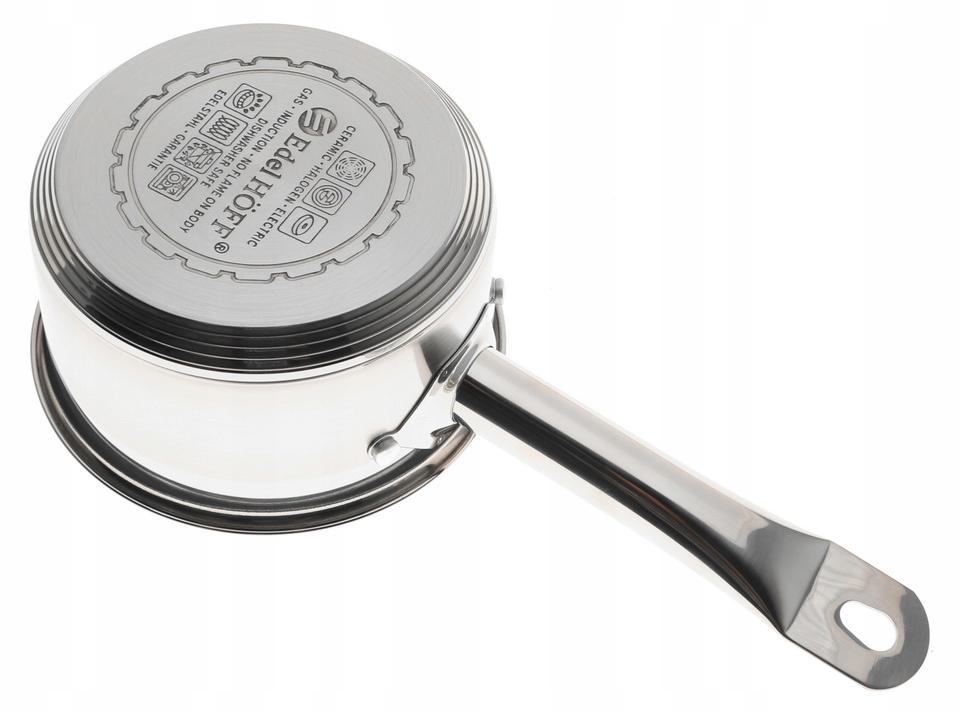 Rondel 14cm 1,1l stalowy garnek grube 5x dno z pokrywką do kuchni nr. 4