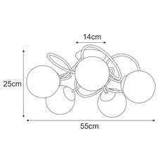 Lampa sufitowa K-5351 NELA 55x25x55 cm do salonu lub pokoju czarny/biały - Miniaturka zdjęcia nr 4