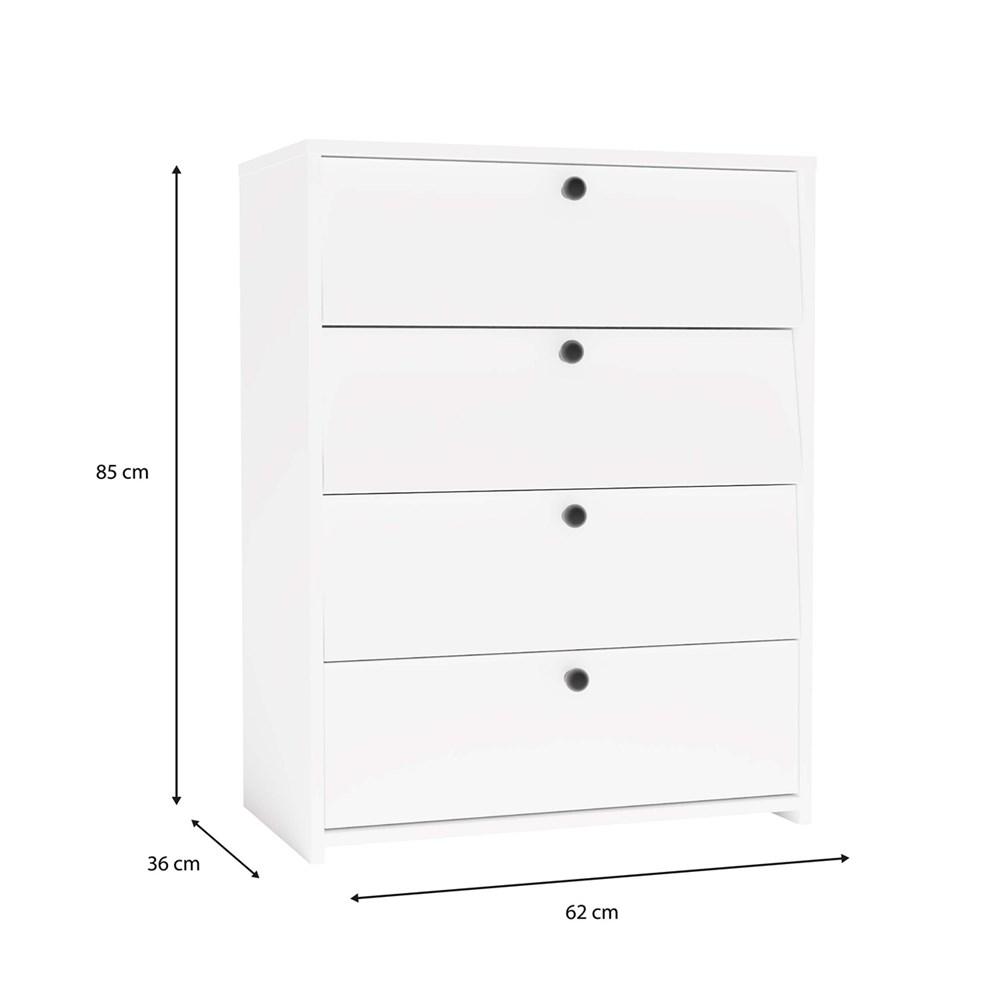 Szafka na obuwie Loka 85x66x36 cm do przedpokoju biała nr. 11