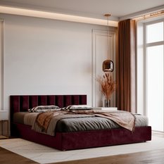 Panele tapicerowane  80x20 cm na ścianę prostokąt bordowy - Miniaturka zdjęcia nr 5