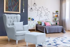 Fotel Uszak liliowy lilaróż salon kosmetyczny - Miniaturka zdjęcia nr 15