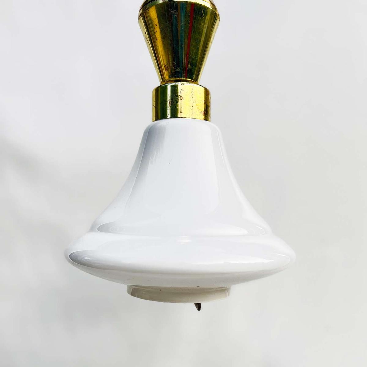 Lampa wisząca, Kamenický Šenov Czechosłowacja, lata 50. nr. 4